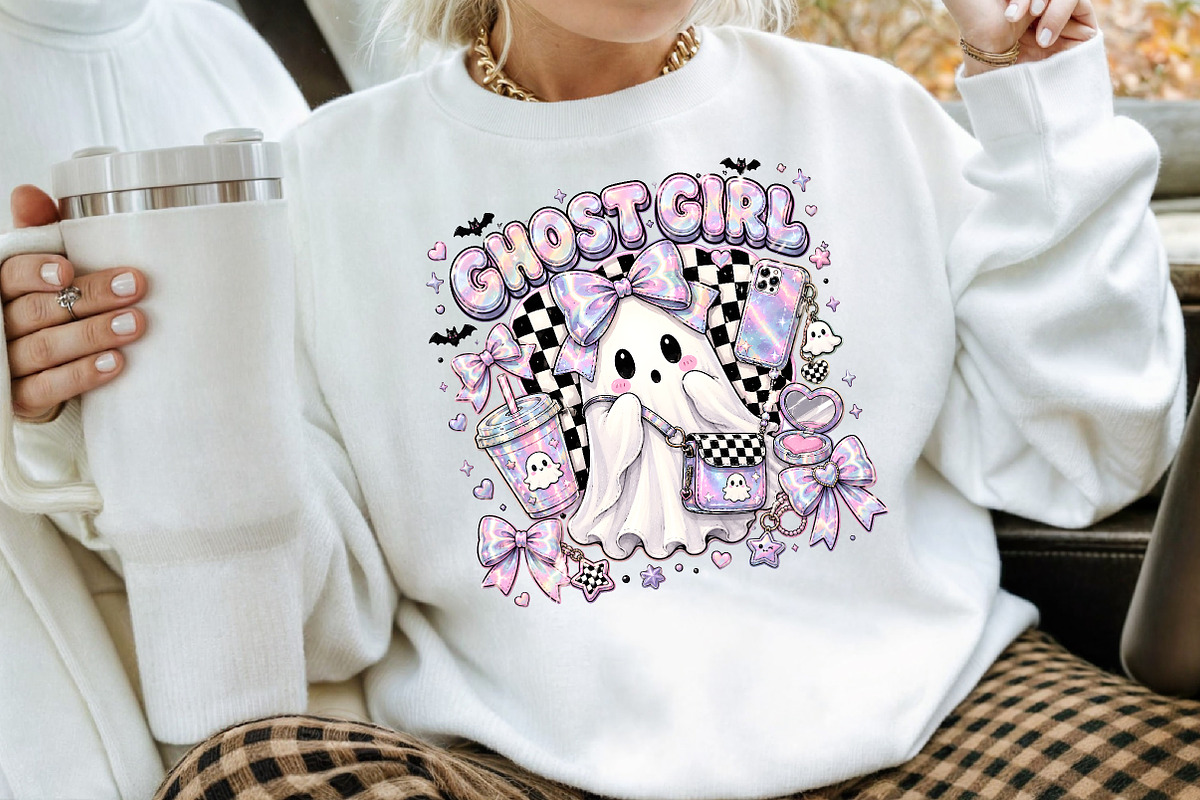 Coquette Ghost Girl PNG, a Seasonal Illustration by Creative Art (Photo 3 of 3)