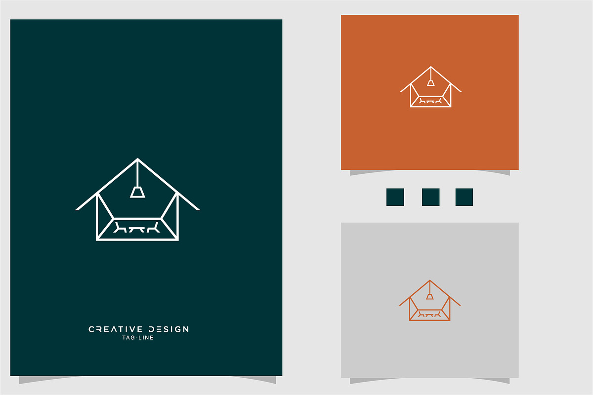 Line art logo icon of a modern house, a Graphic by art_creater
