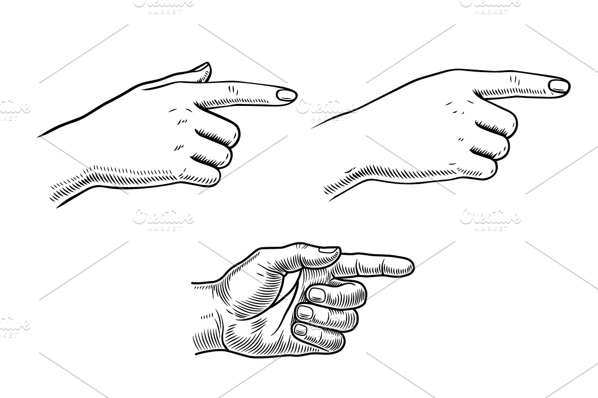Hand pointers, an Object Illustration by Woters little shop (Photo 2 of 3)