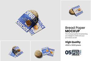 Minimalist Bread Paper Mockup