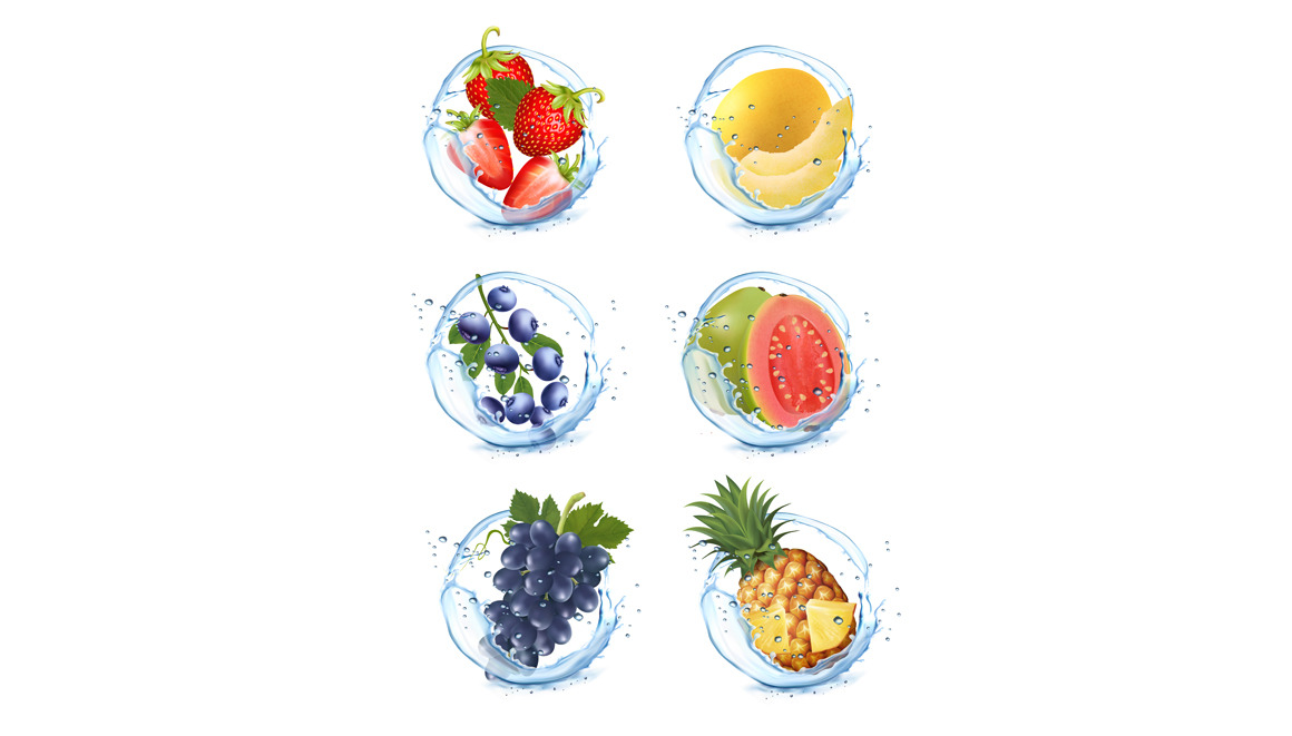 Set of different water splashes | Graphic Objects ~ Creative Market