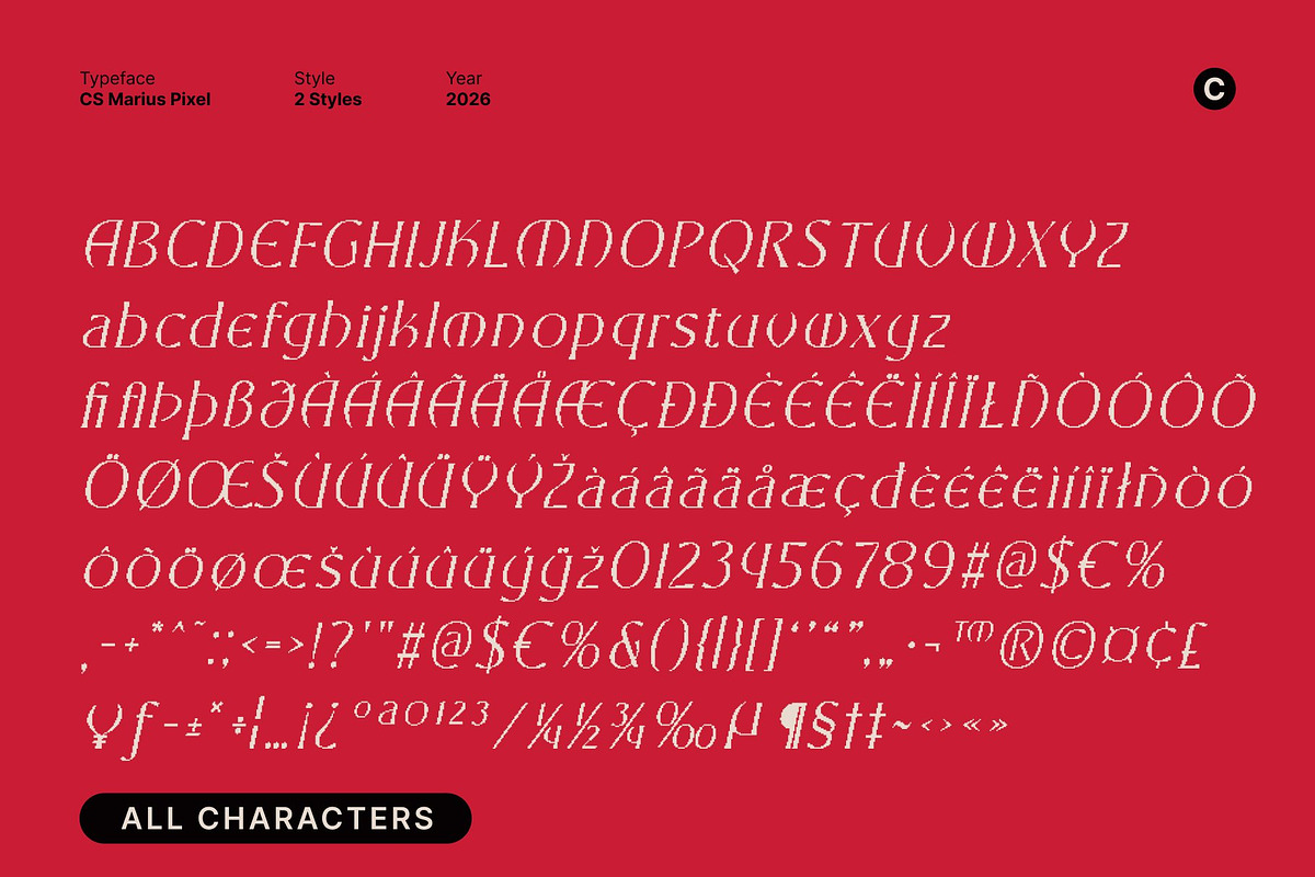 CS Marius Pixel, a Serif Font by Craft Supply Co. (Photo 8 of 8)