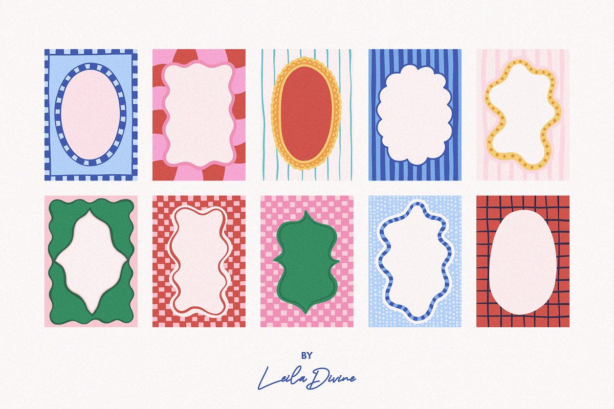 Whimsy Frames & Backgrounds, an Object Graphic by Leila Divine (Photo 5 of 17)