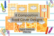 Orange and Yellow Composition Book, a Pattern Graphic by SmallTownDigital (Thumbnail 1 of 3)