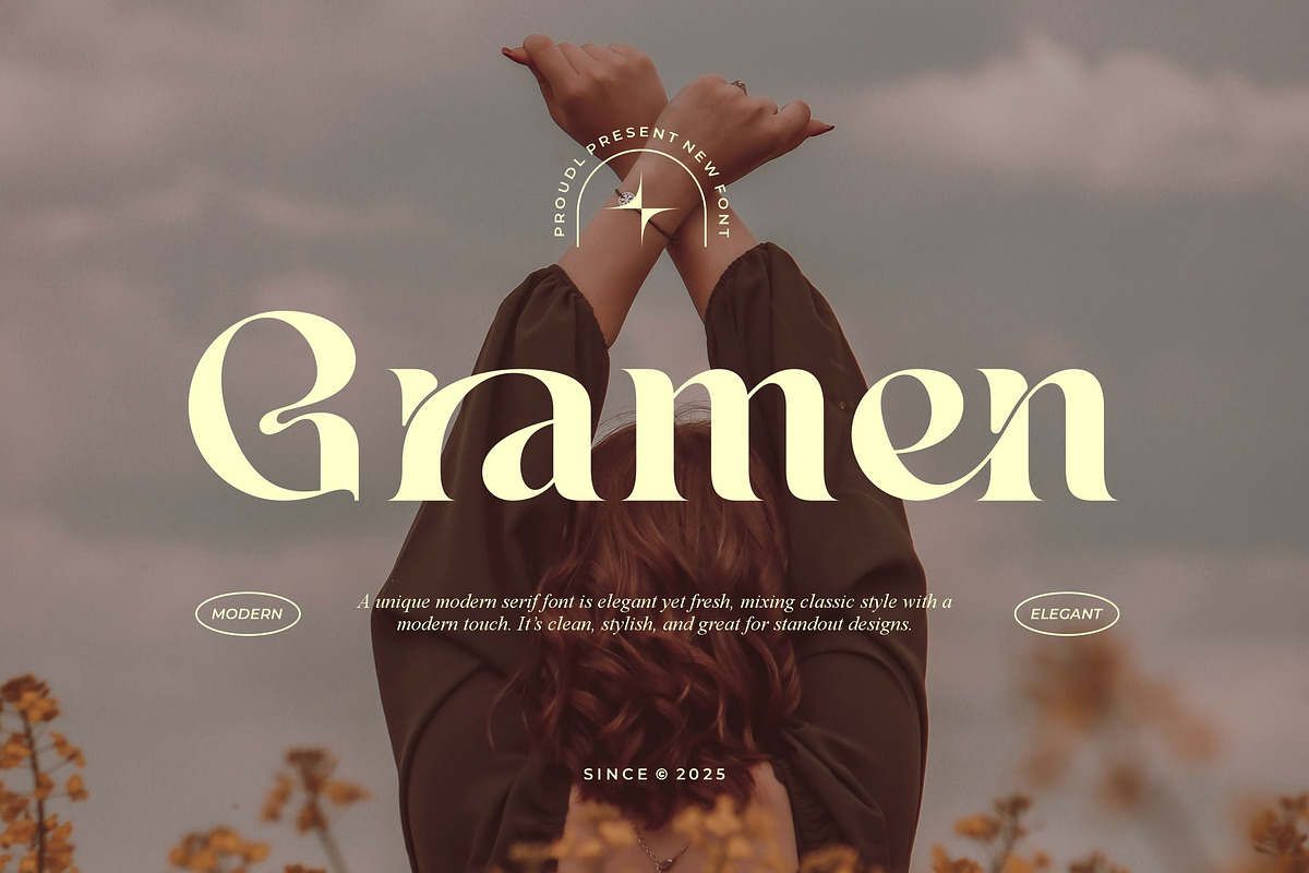 Gramen || Modern Classy Serif Font, a Serif Font by Ermedia Studio (Photo 1 of 10)