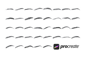 Eyebrows Set 3 Procreate Brush Stamp