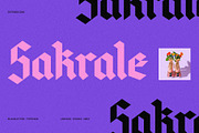 Sakrale - Modern Blackletter, a Blackletter Font by Invasi Studio (Thumbnail 1 of 8)