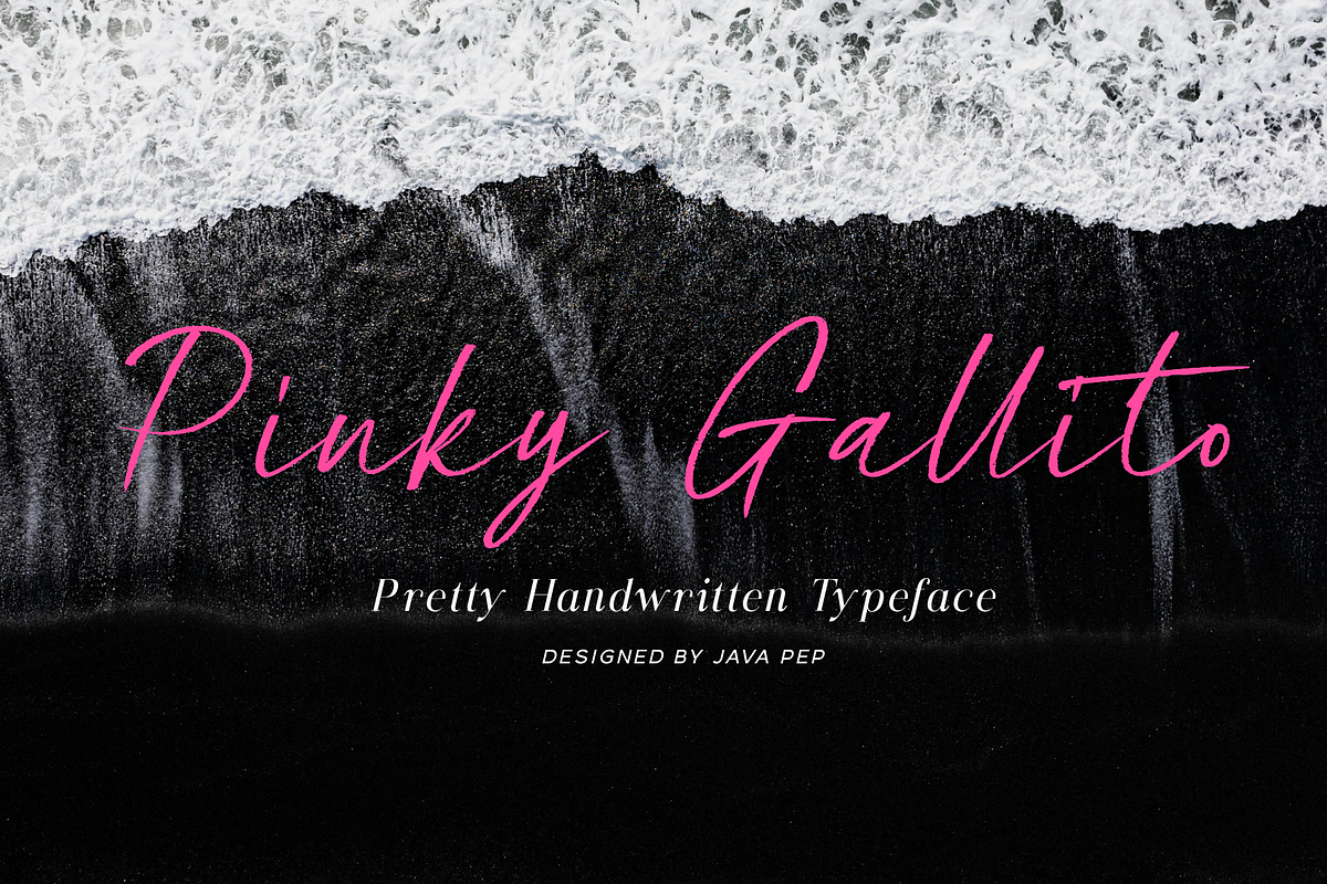 Pinky Gallito / Pretty Handwritten, a Handwritten Font by Java pep (Photo 1 of 15)