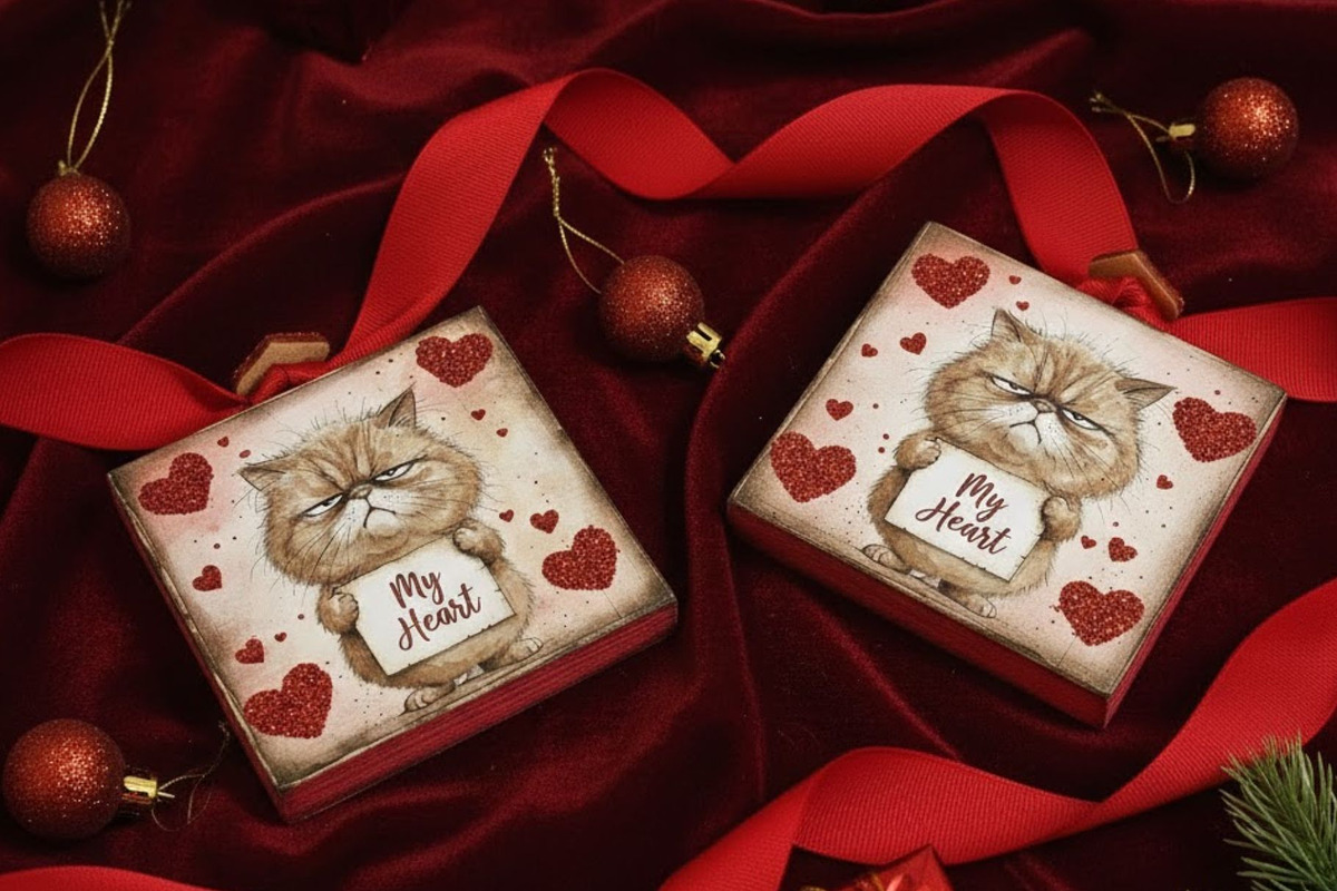 Whimsical Valentine Cat Clipart PNG, an Animal Illustration by maryamdesignarts (Photo 8 of 12)