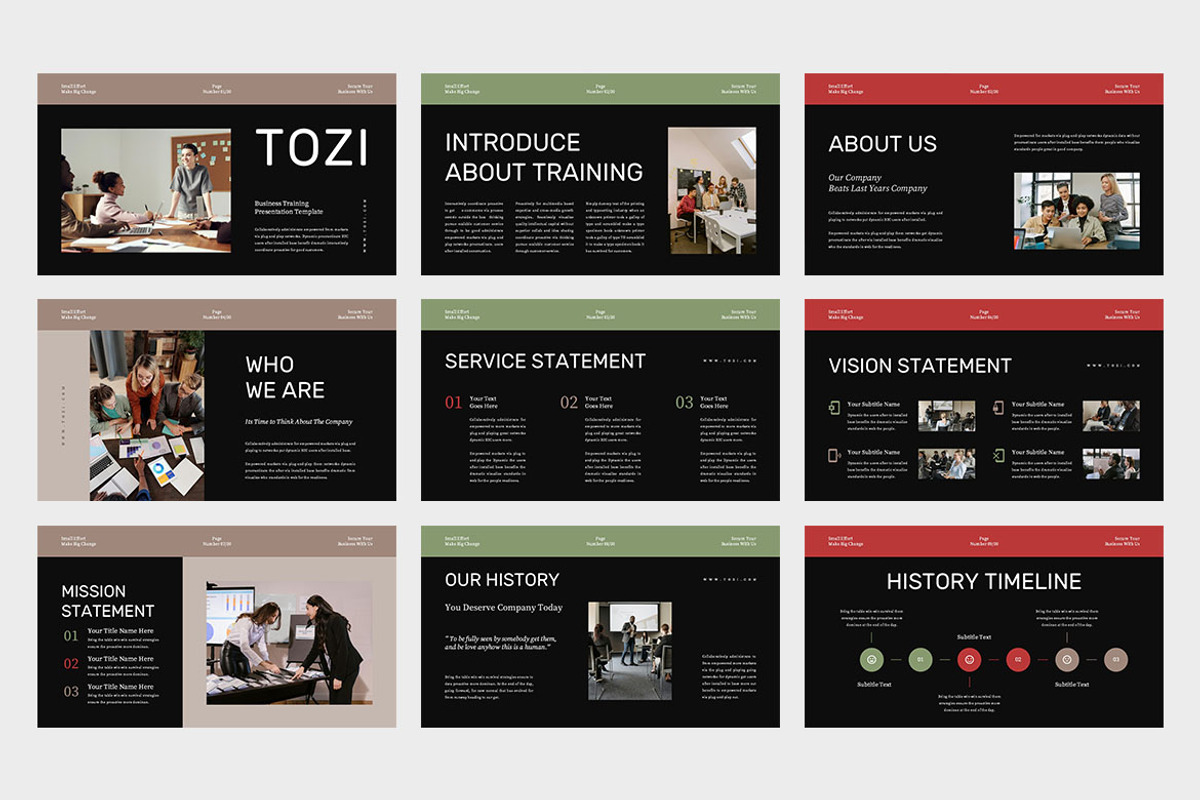 Tozi : Training Business Powerpoint, a Presentation Template by Punkl Camp (Photo 6 of 9)