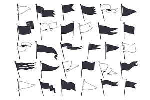 Isolated retro pennants, flags, an Object Illustration by Vector Tradition