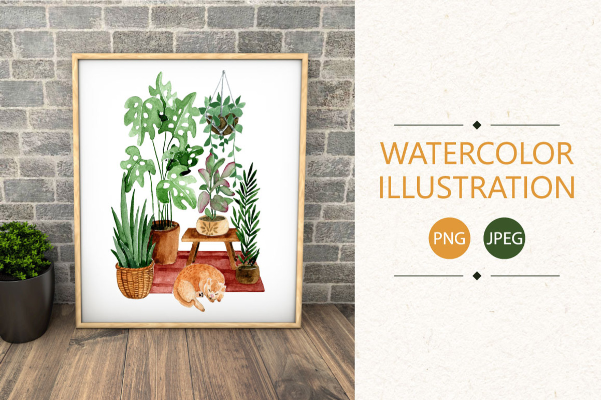 Home Decor Bundle. Watercolor set, an Object Graphic by JuliaBadeeva (Photo 21 of 21)