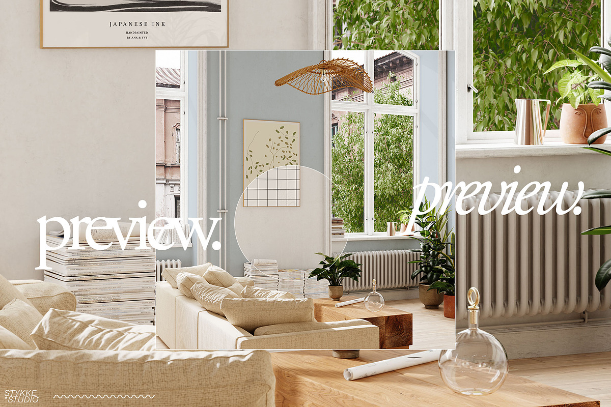 LENIS ROOM Natural Frame Mockup Set, a Household Mockup by Stykke Studio (Photo 34 of 58)