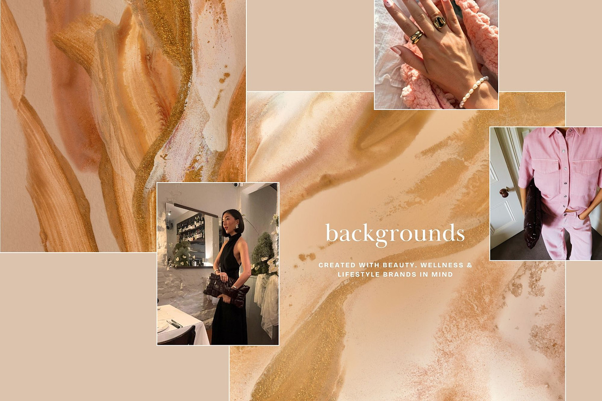 Cream Gold Hand Painted Textures, a Background Graphic by eclosque (Photo 14 of 32)