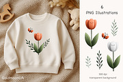 Tulip mood Patterns & Clipart, a Seasonal Illustration by GoldmoonUA (Thumbnail 3 of 5)