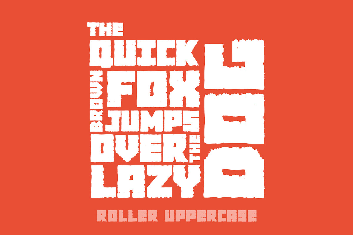 Roller - rough style big impact font preview 2