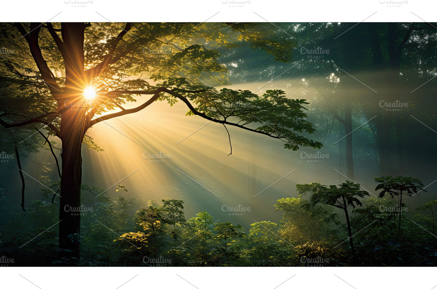dawn sun rising ai generated, a Nature Photo by pikepicture