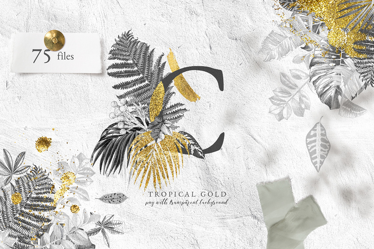 Tropical gold, a Decorative Illustration by handsketched (Photo 1 of 15)