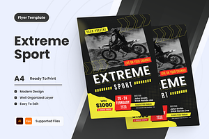 Extreme Sport Champions Flyer, a Flyer Template by SquidPixey