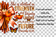 Proverbs She is Clothed PNG, a Graphic by Clipart Bloom (Thumbnail 2 of 2)