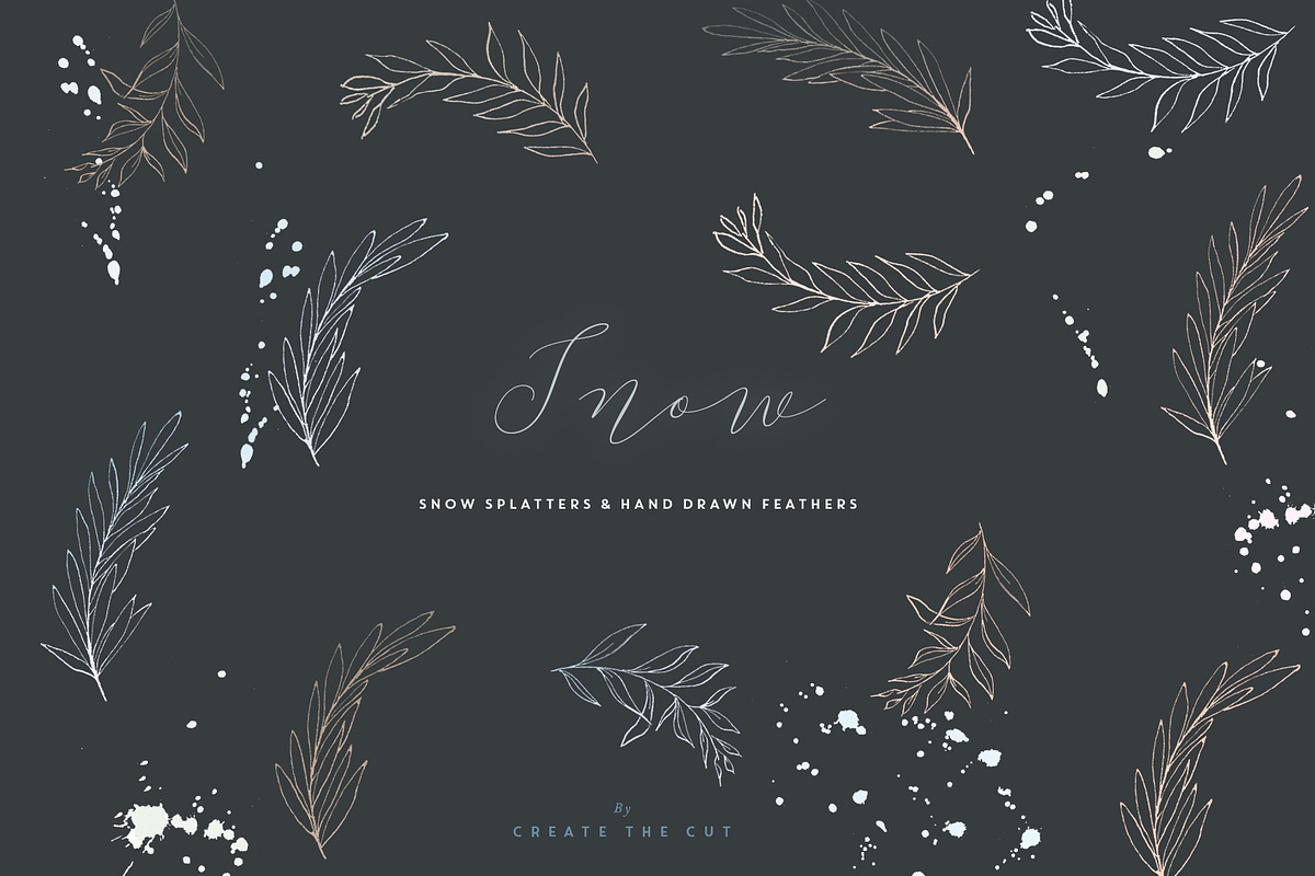 Hand Painted Clip Art - Snow, an Illustration by Create The Cut (Photo 10 of 11)