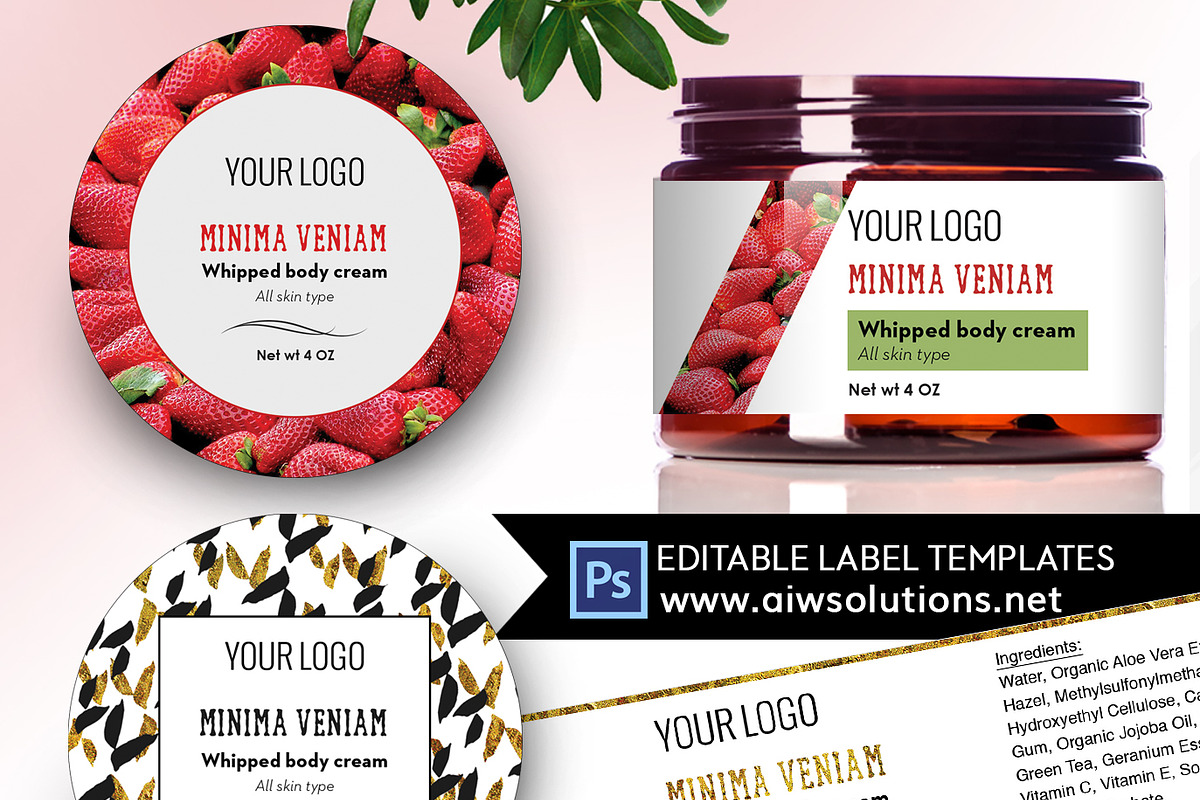 Round Label Template ID31, a Stationery Template by AIW SOLUTIONS ...