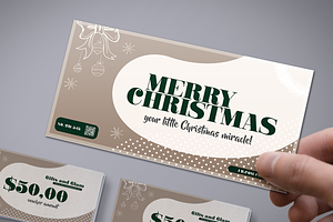Christmas Gift Voucher, a Card Template by Tzochko