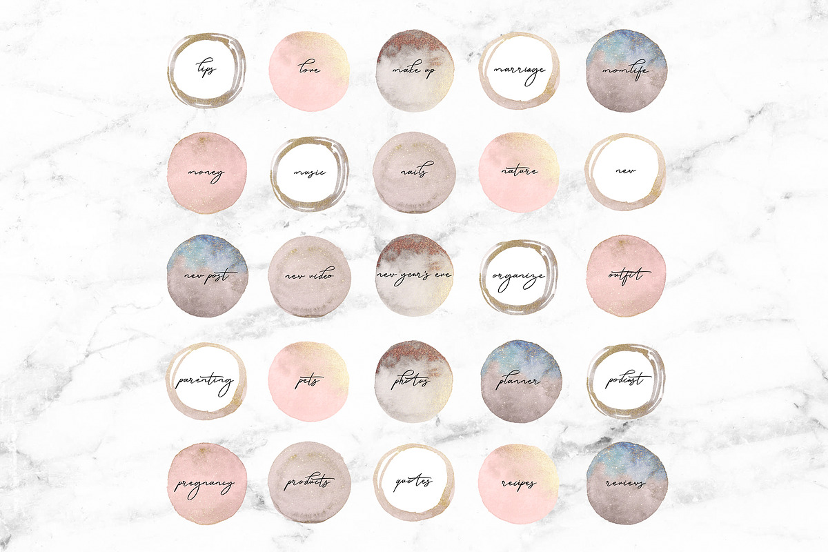 100 Instagram Story Highlight Icons, a Social Media Template by DesignStudioTeti (Photo 5 of 6)