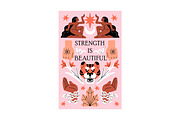 Woman power boho cards, posters set, a Decorative Illustration by PaperTrident (Thumbnail 7 of 7)
