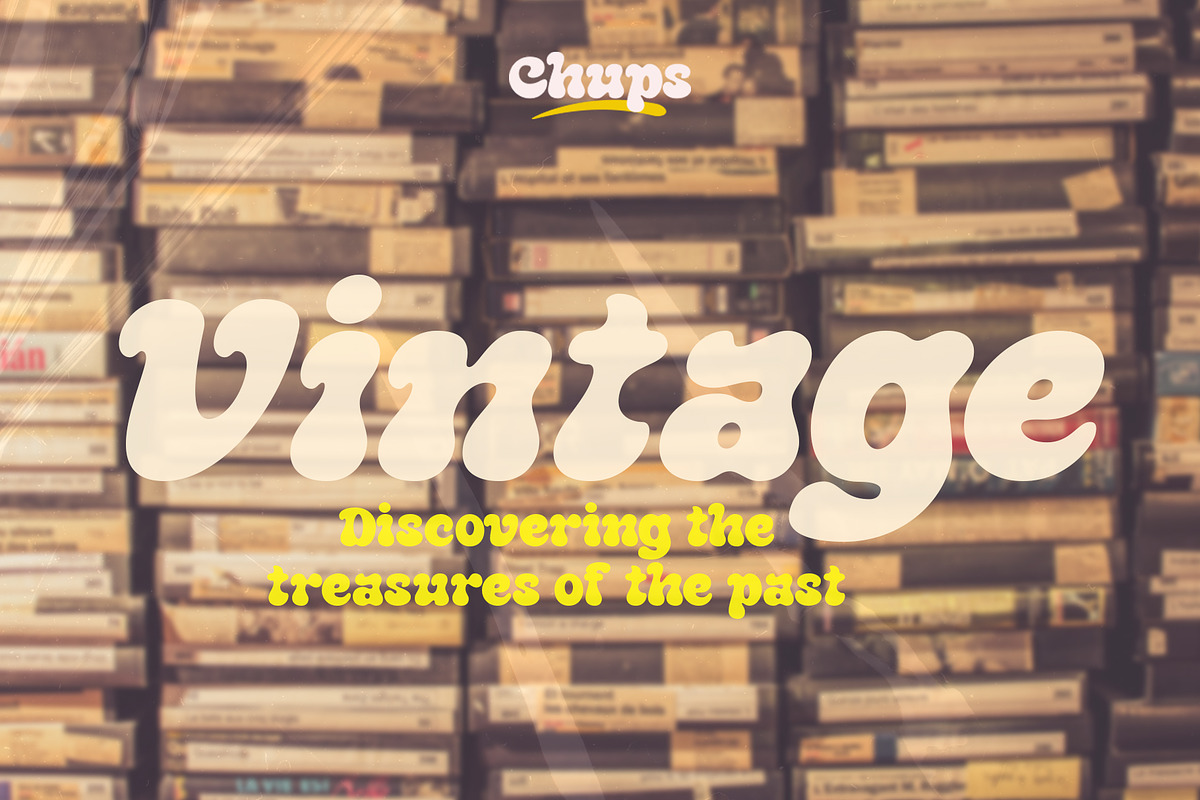 Chups - Groovy Retro Font, a Serif Font by roomspace creative lab (Photo 7 of 14)