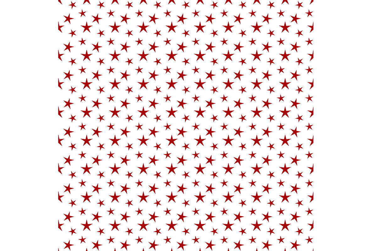 Red Stars on White Seamless Repeat, a Pattern Graphic by Sharon Schwalbe (Photo 5 of 6)