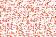 30 Сhristmas Icons + Pattern, an Outline Icon by chewkotski (Thumbnail 3 of 5)