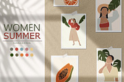 Women Abstract Summer, a Seasonal Illustration by Hanazumi (Thumbnail 1 of 9)