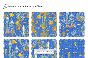 OCEAN Patterns & Clipart, a Decorative Illustration by Liiafis (Thumbnail 2 of 15)