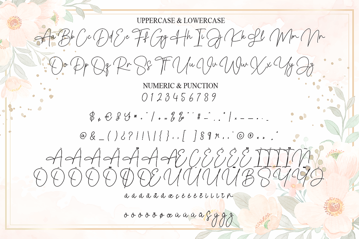 Flowers Decoration | Script Font, a Handwritten Font by Scratchones (Photo 7 of 8)