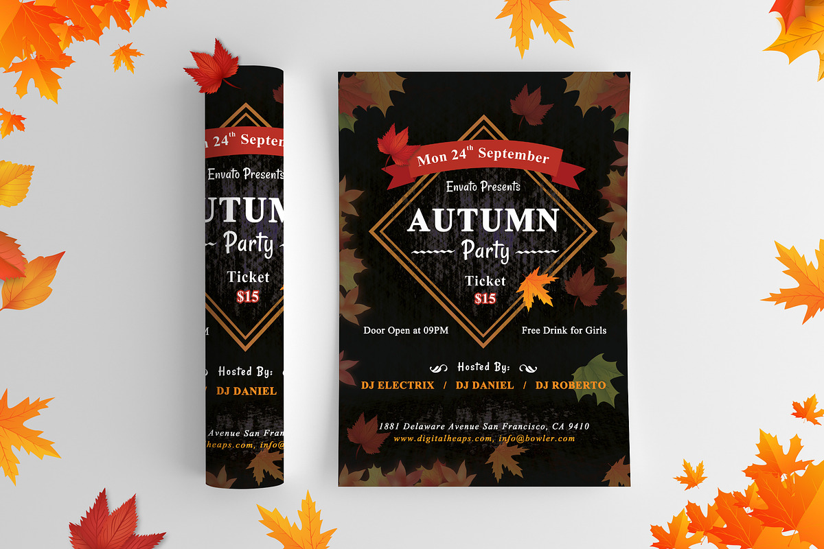 Autumn Festival Flyer Template, a Flyer Template by 3djagan