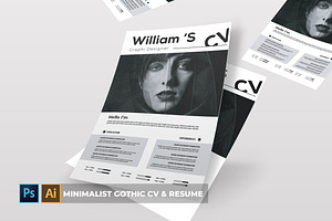 Minimalist Gothic CV & Resume