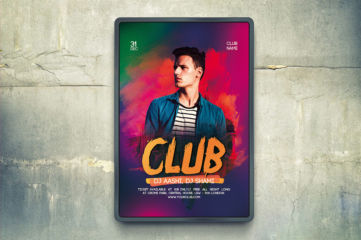 CLUB NIGHT PARTY FLYER, a Flyer Template by Flyer Arts (Photo 4 of 4)