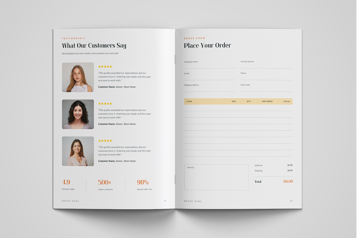 Product Catalog Template for Canva, a Brochure Template by Meenom Templates (Photo 10 of 12)