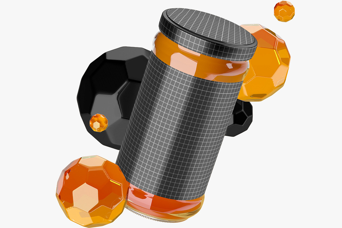 Honey Glass Jar Mockup Set, a Packaging Mockup by Graphic Bird (Photo 5 of 7)