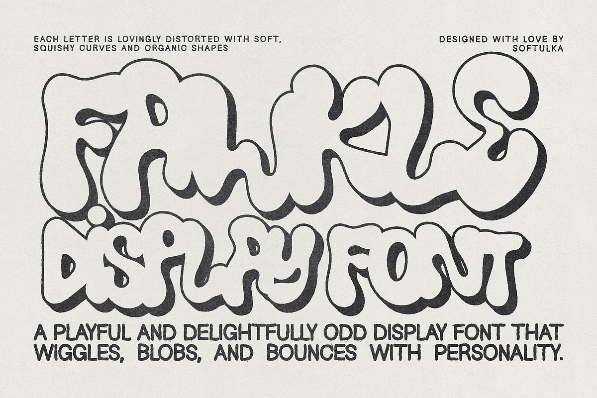Fawkle – Wiggly, Bubbly Typeface, a Handwritten Font by softulka (Photo 4 of 8)
