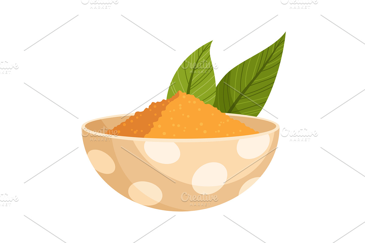 Turmeric root plant, icon. Natural, a Food Illustration by the8monkey