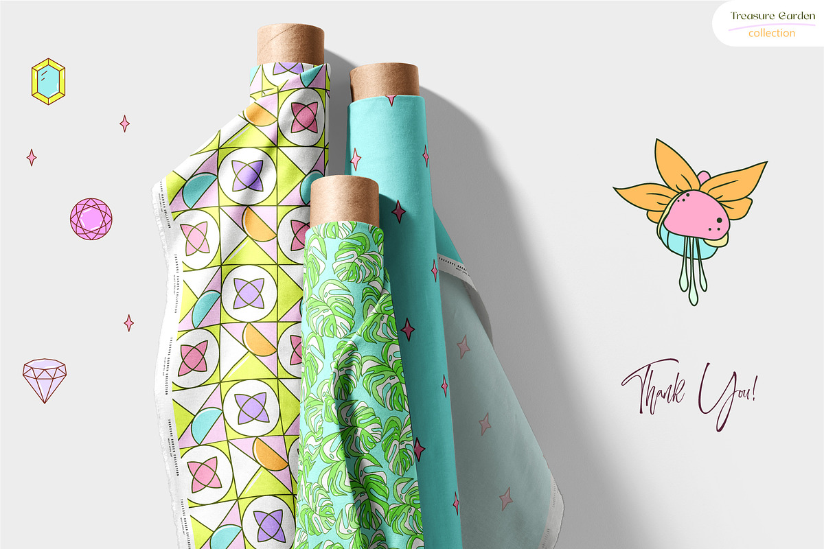 Treasure Garden - Seamless Patterns, a Pattern Graphic by InaCorart (Photo 9 of 9)