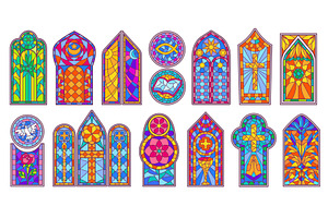 Church stained glass windows, an Illustration by winwin.art