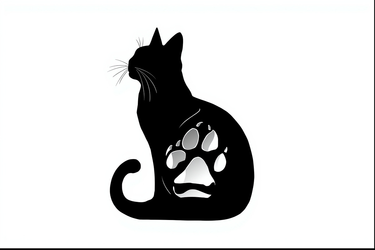Paw Cutout Cat Clipart Bundle, an Illustration by jahid234 (Photo 7 of 9)