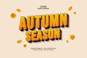Text Effect Autumn Season, a Layer Style Add-On by Navy Graphic