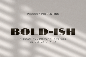 Bold-Ish Font - Display Typeface
