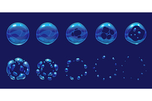 Soap bubble animation. Foam bubbles, an Illustration by Stock-Smart-Start