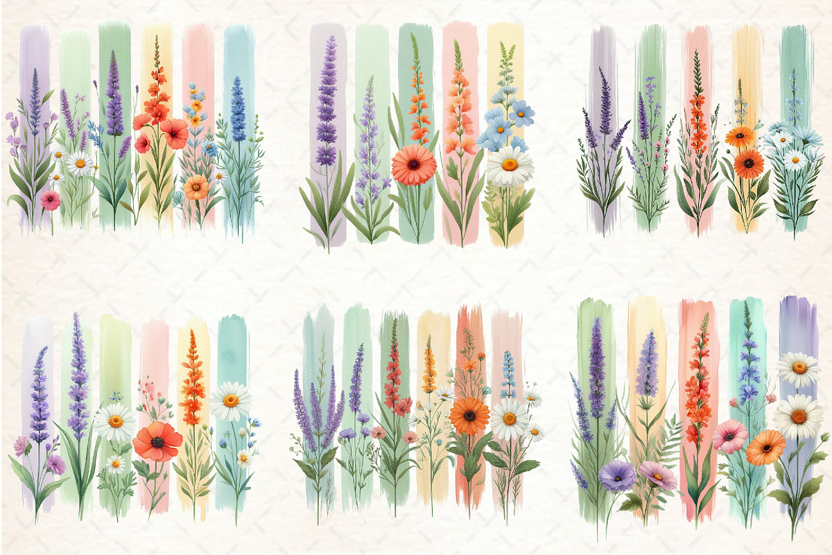 Brushstroke Christian Flower Clipart, an Illustration by Libby Wishes (Photo 2 of 4)