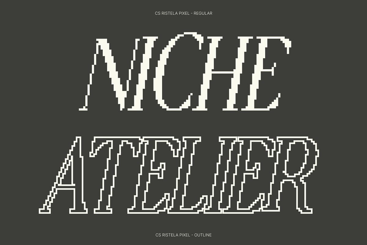 CS Ristela Pixel, a Serif Font by Craft Supply Co. (Photo 4 of 8)